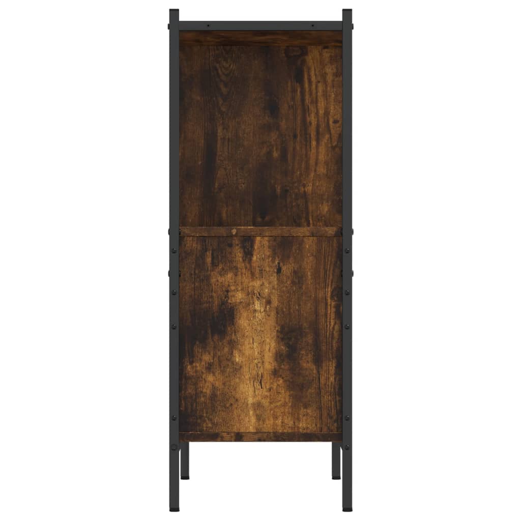 bogreol 72x28x77,5 cm konstrueret træ røget egetræsfarve