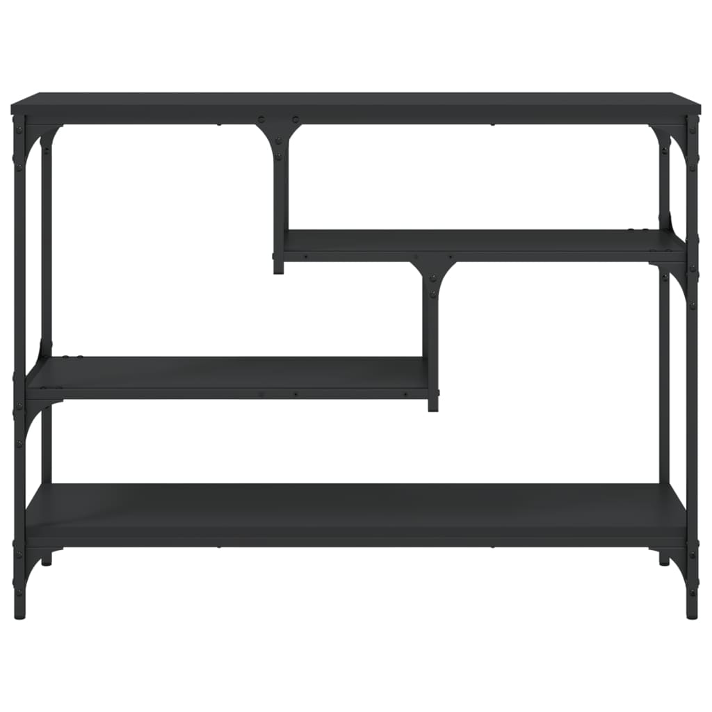 konsolbord 100x30x75 cm konstrueret træ sort