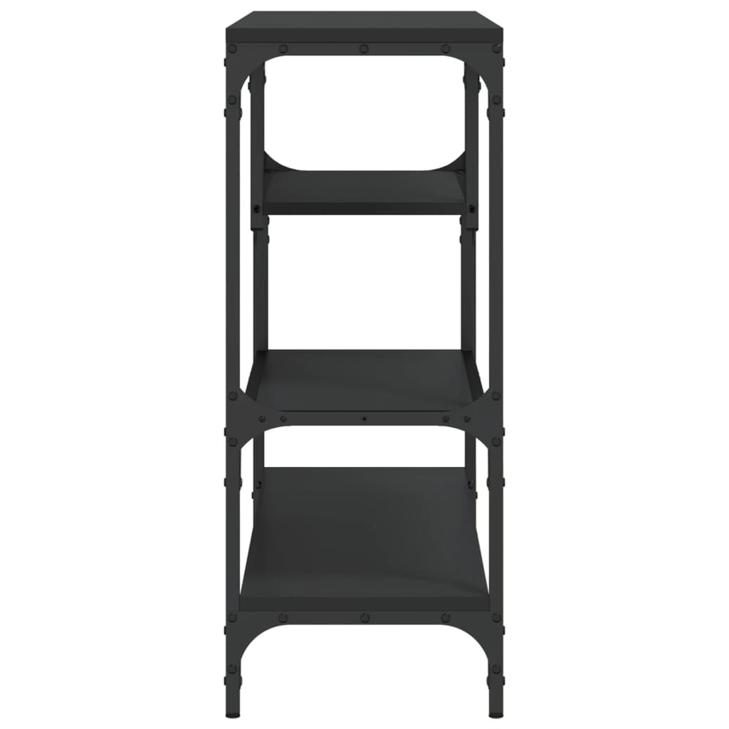 konsolbord 100x30x75 cm konstrueret træ sort