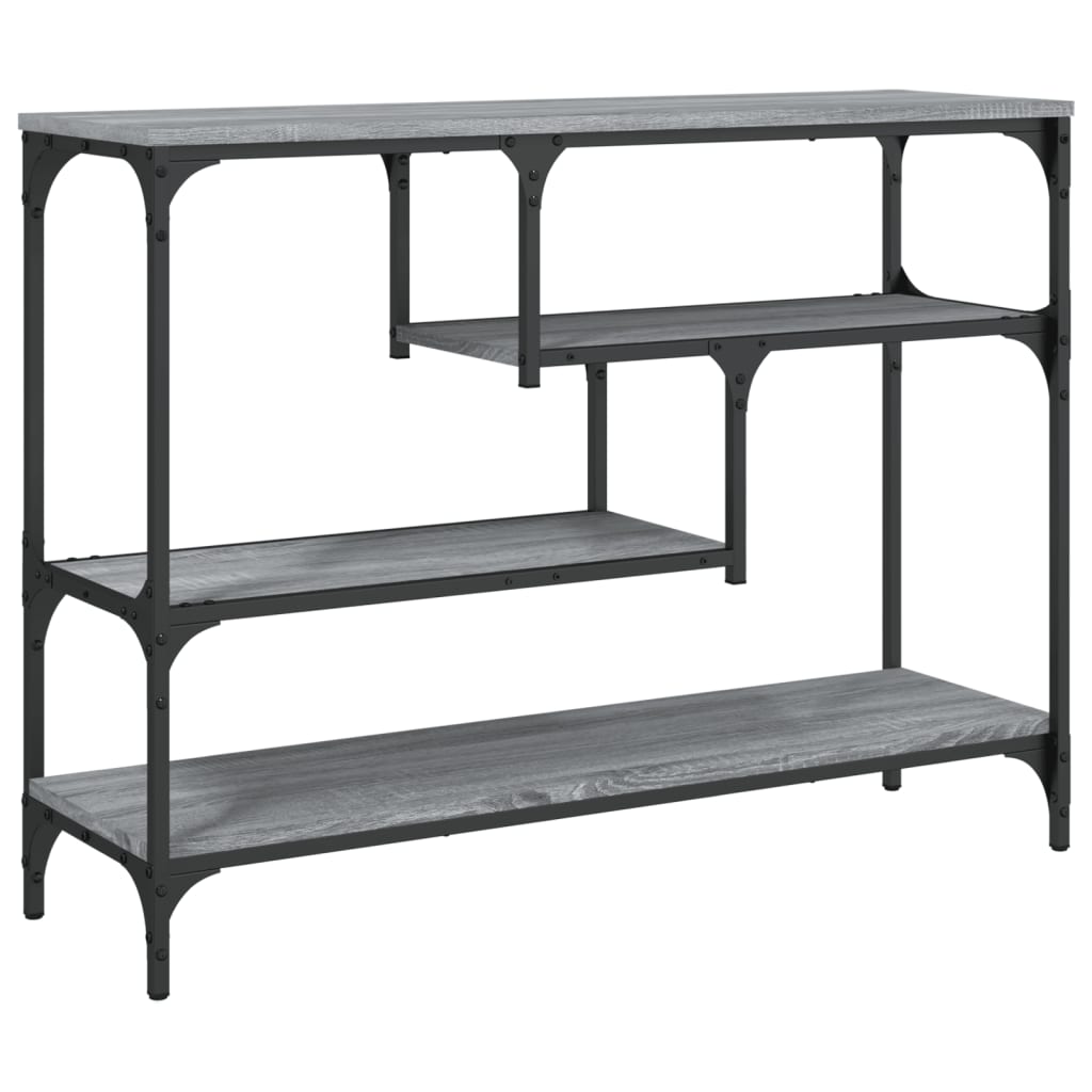 konsolbord 100x30x75 cm konstrueret træ grå sonoma-eg