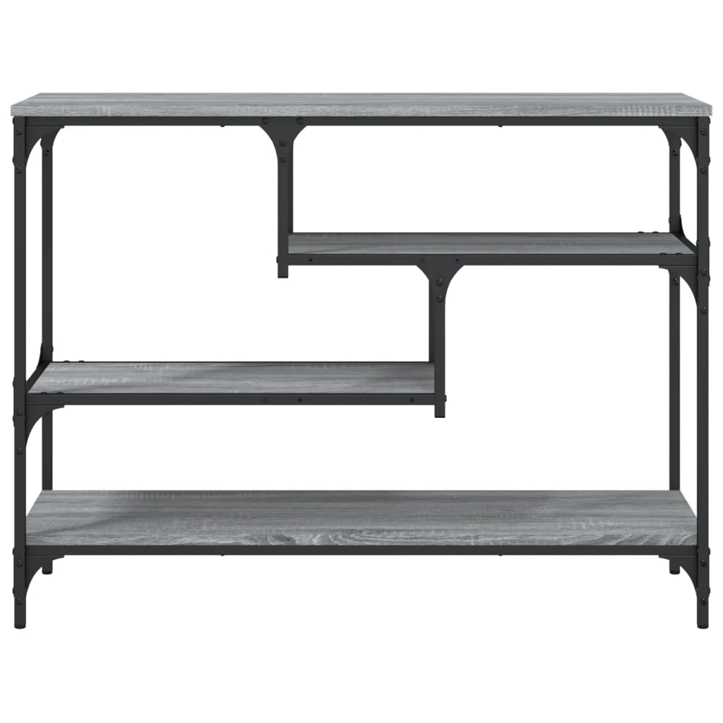 konsolbord 100x30x75 cm konstrueret træ grå sonoma-eg