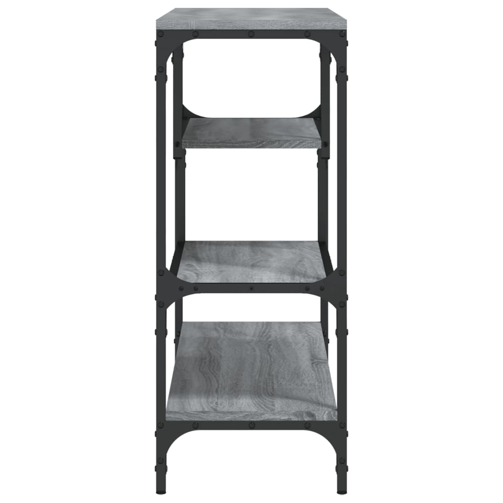 konsolbord 100x30x75 cm konstrueret træ grå sonoma-eg