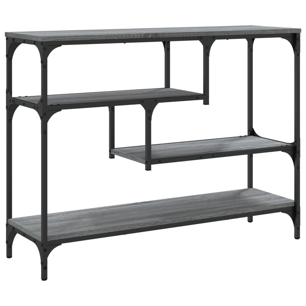 konsolbord 100x30x75 cm konstrueret træ grå sonoma-eg