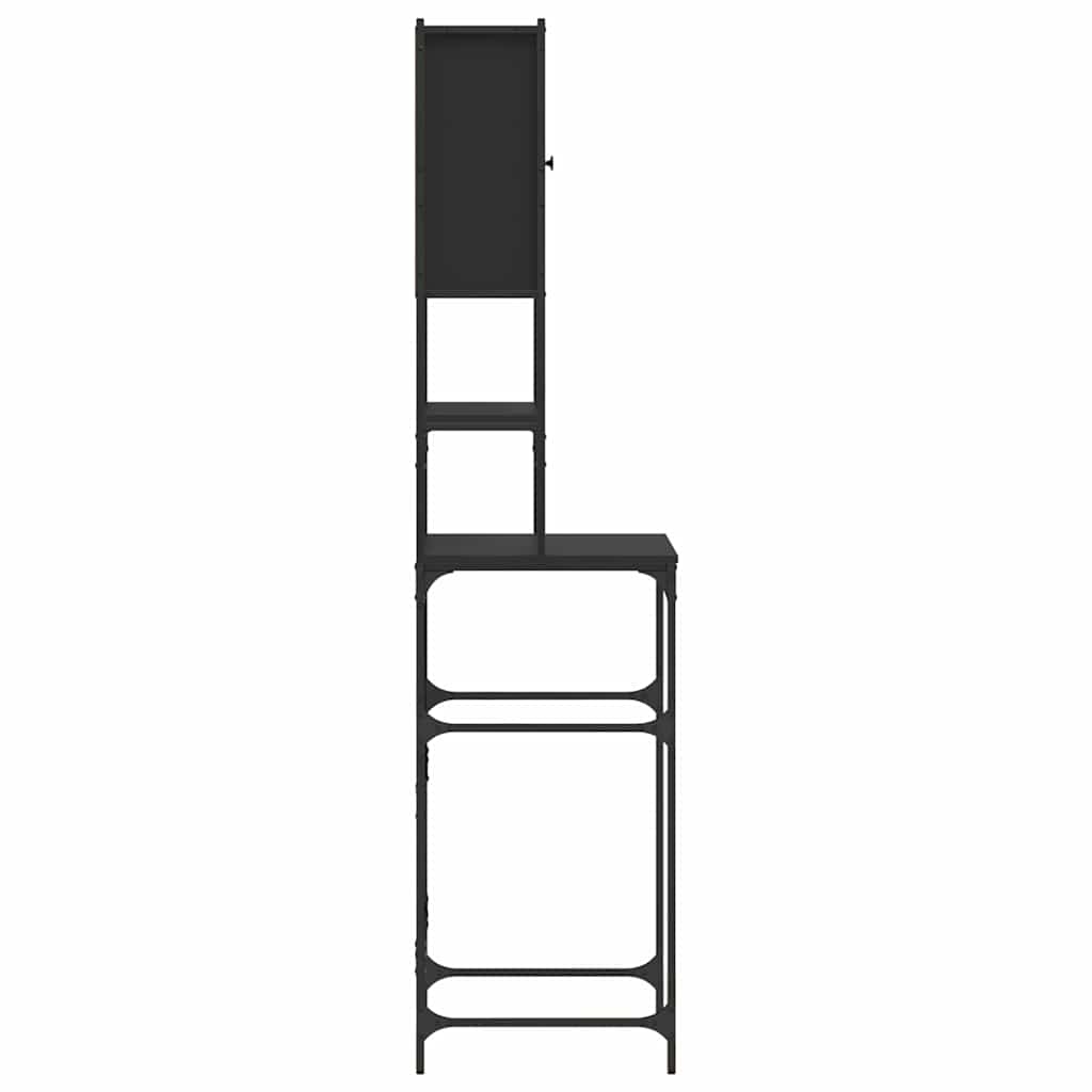 vaskemaskineskab 68x48,5x194 cm sort