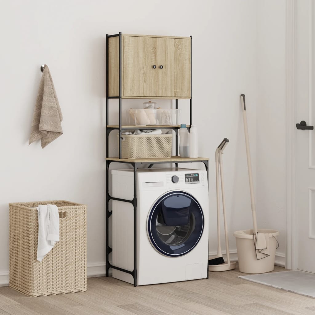 vaskemaskineskab 68x48,5x194 cm sonoma-eg