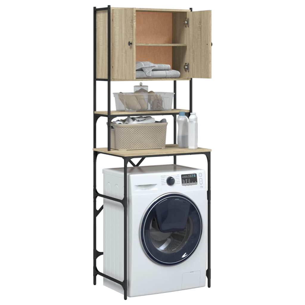 vaskemaskineskab 68x48,5x194 cm sonoma-eg