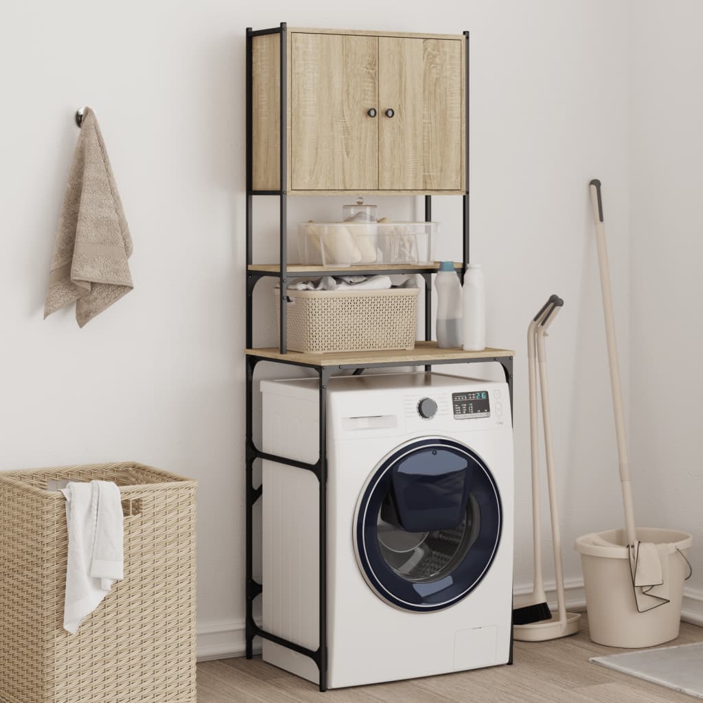 vaskemaskineskab 68x48,5x194 cm sonoma-eg