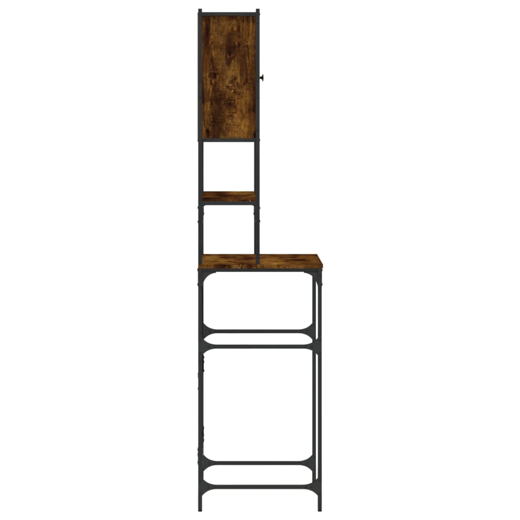vaskemaskineskab 68x48,5x194 cm røget egetræsfarve