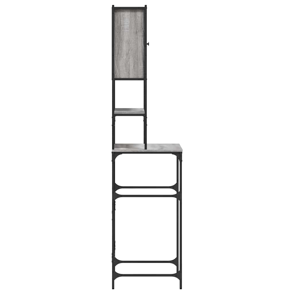 vaskemaskineskab 68x48,5x194 cm grå sonoma-eg