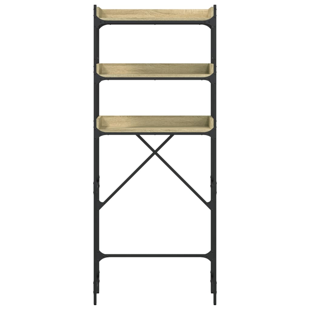 vaskemaskineskab 67x25x163 cm konstrueret træ sonoma-eg