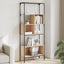 bogreol med 5 hylder 76x33x188,5 cm konstrueret træ sonoma-eg