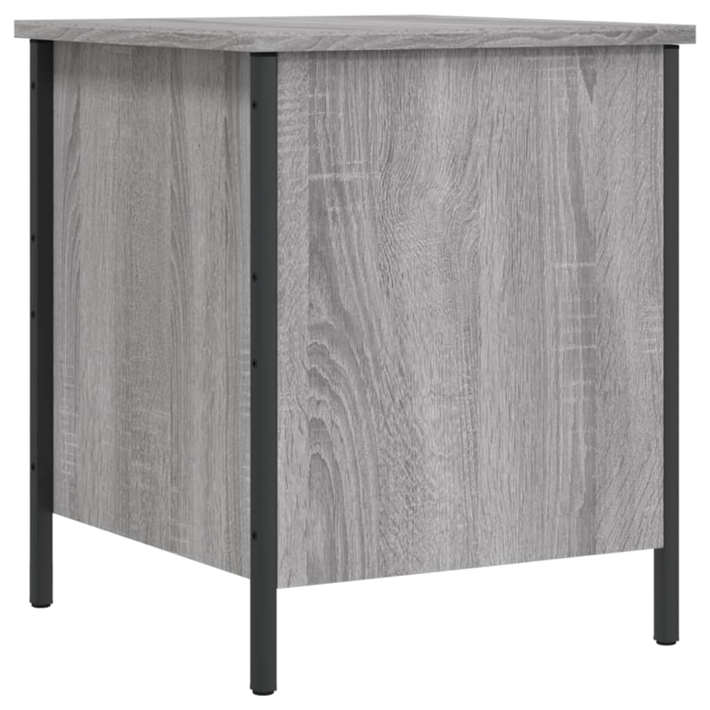 opbevaringsbænk 40x42,5x50 cm konstrueret træ grå sonoma-eg