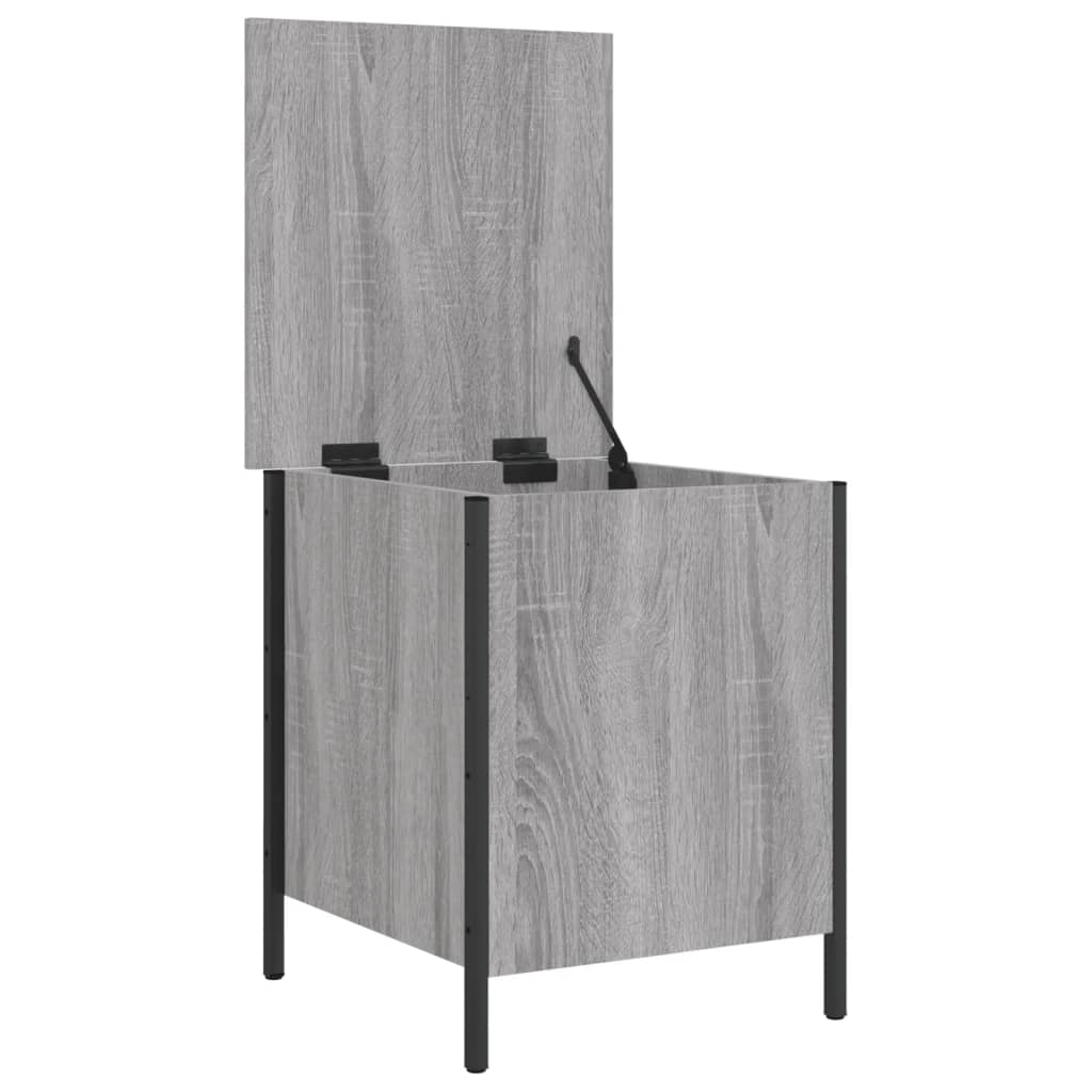 opbevaringsbænk 40x42,5x50 cm konstrueret træ grå sonoma-eg