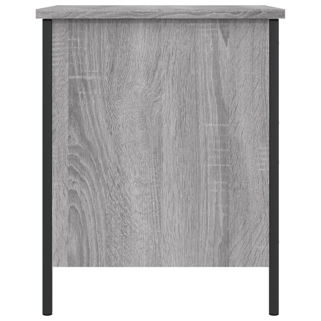 opbevaringsbænk 40x42,5x50 cm konstrueret træ grå sonoma-eg