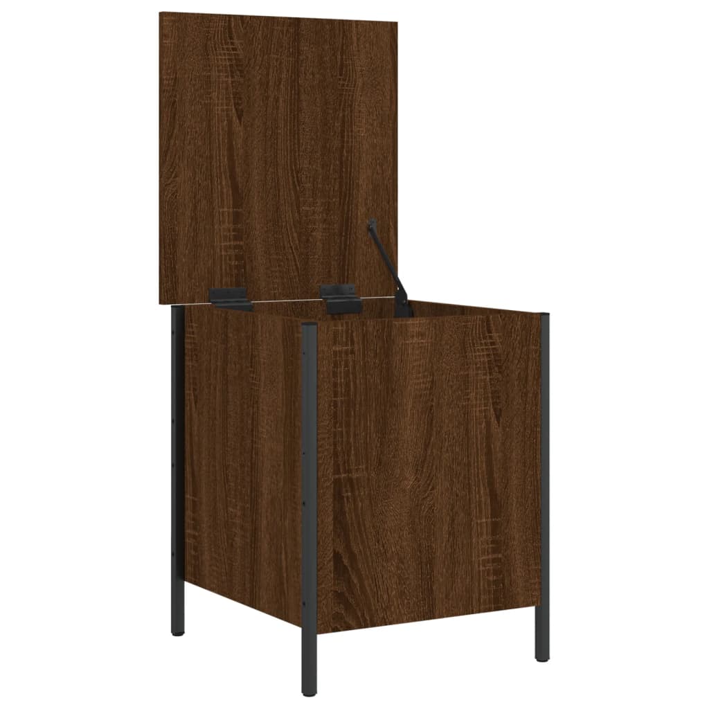 opbevaringsbænk 40x42,5x50 cm konstrueret træ brun egetræsfarve