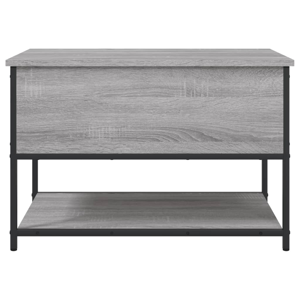 opbevaringsbænk 70x42,5x47 cm konstrueret træ grå sonoma-eg