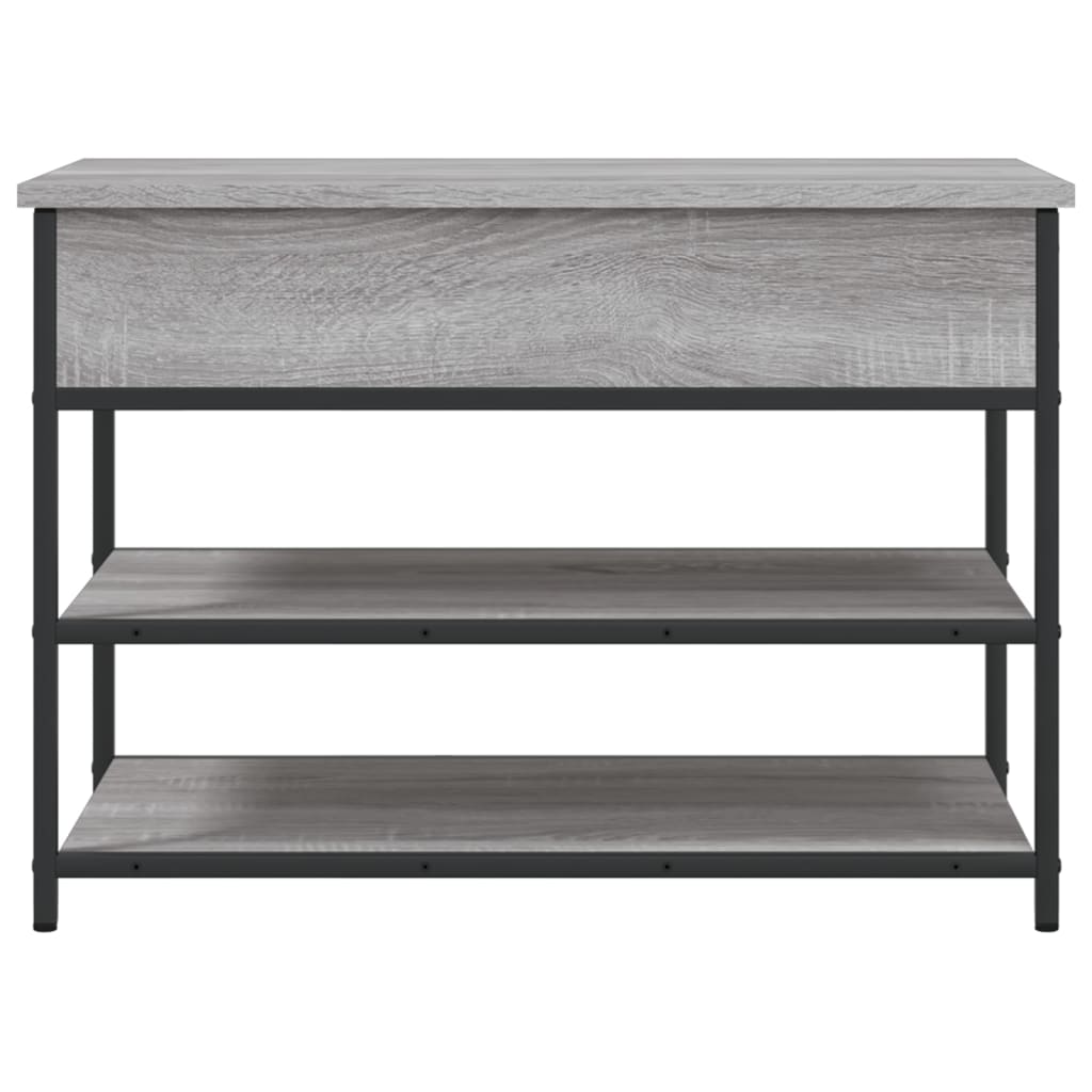 skobænk 70x42,5x50 cm konstrueret træ grå sonoma-eg