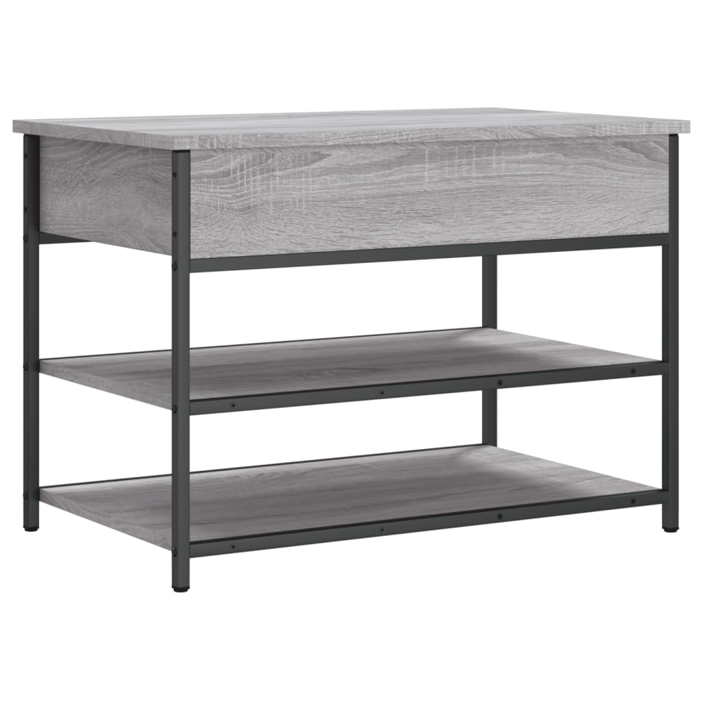 skobænk 70x42,5x50 cm konstrueret træ grå sonoma-eg