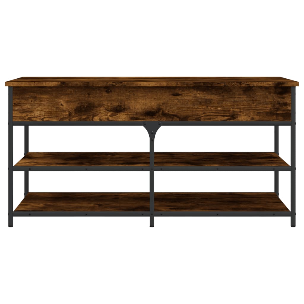 skobænk 100x42,5x50 cm konstrueret træ røget egetræsfarve