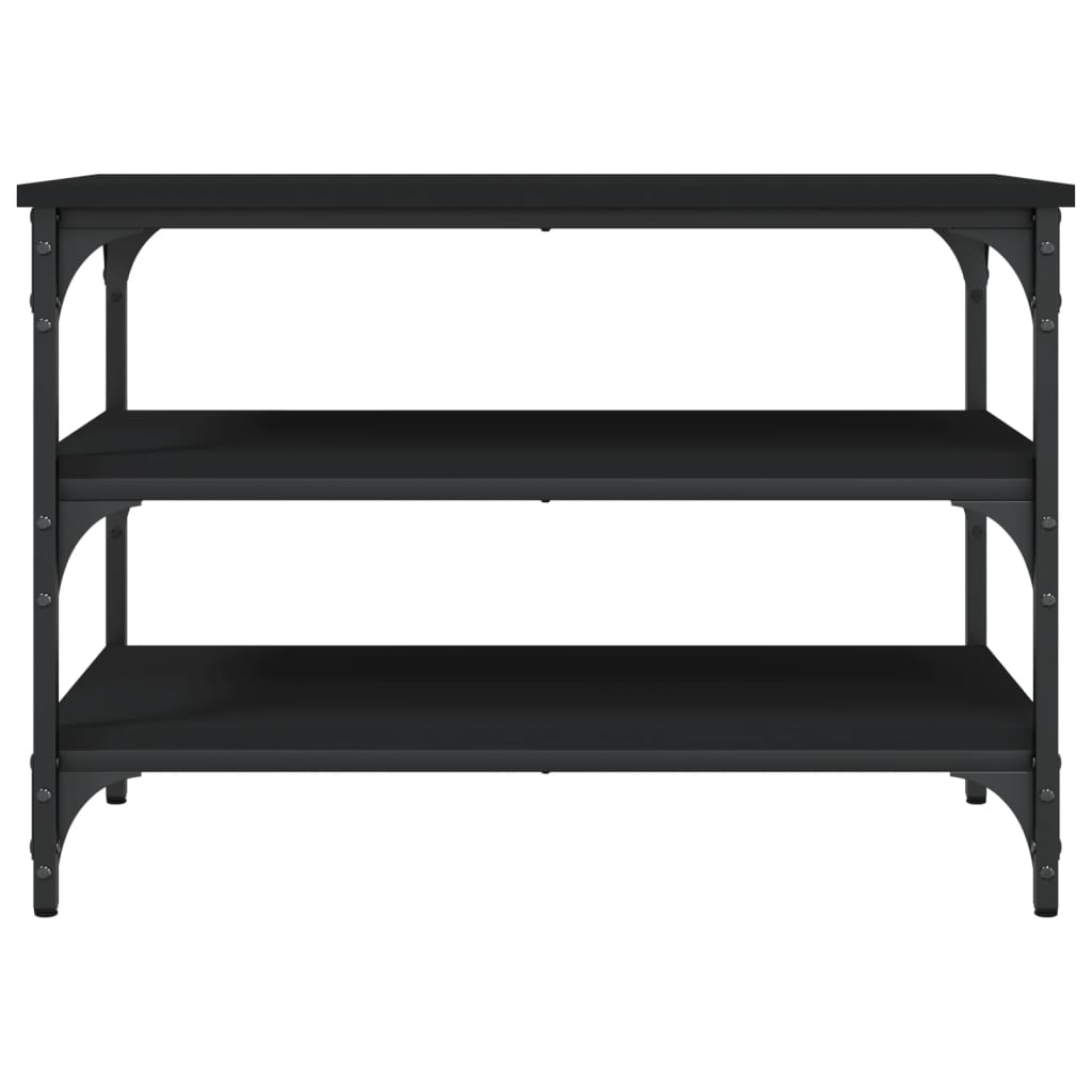 skobænk 70x38,5x49 cm konstrueret træ sort