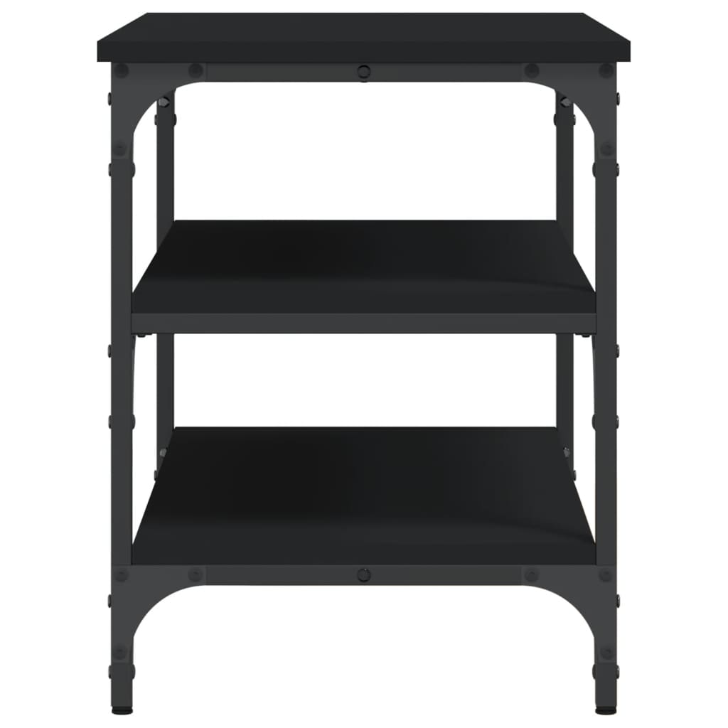 skobænk 70x38,5x49 cm konstrueret træ sort
