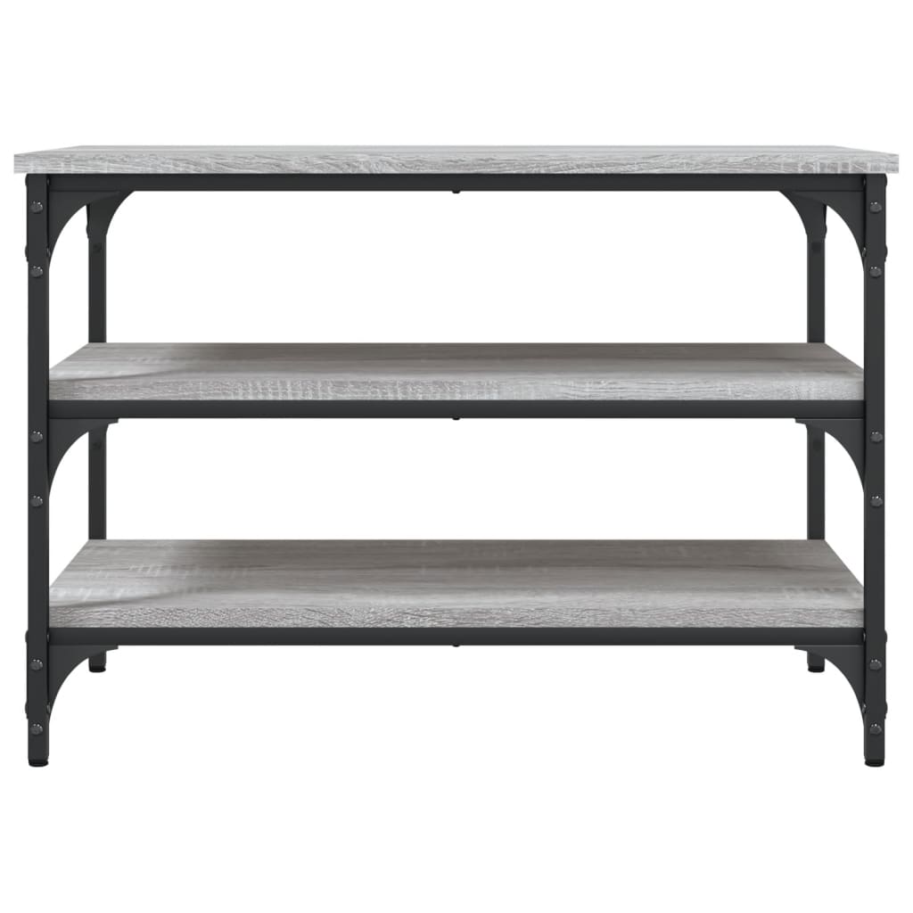skobænk 70x38,5x49 cm konstrueret træ grå sonoma-eg