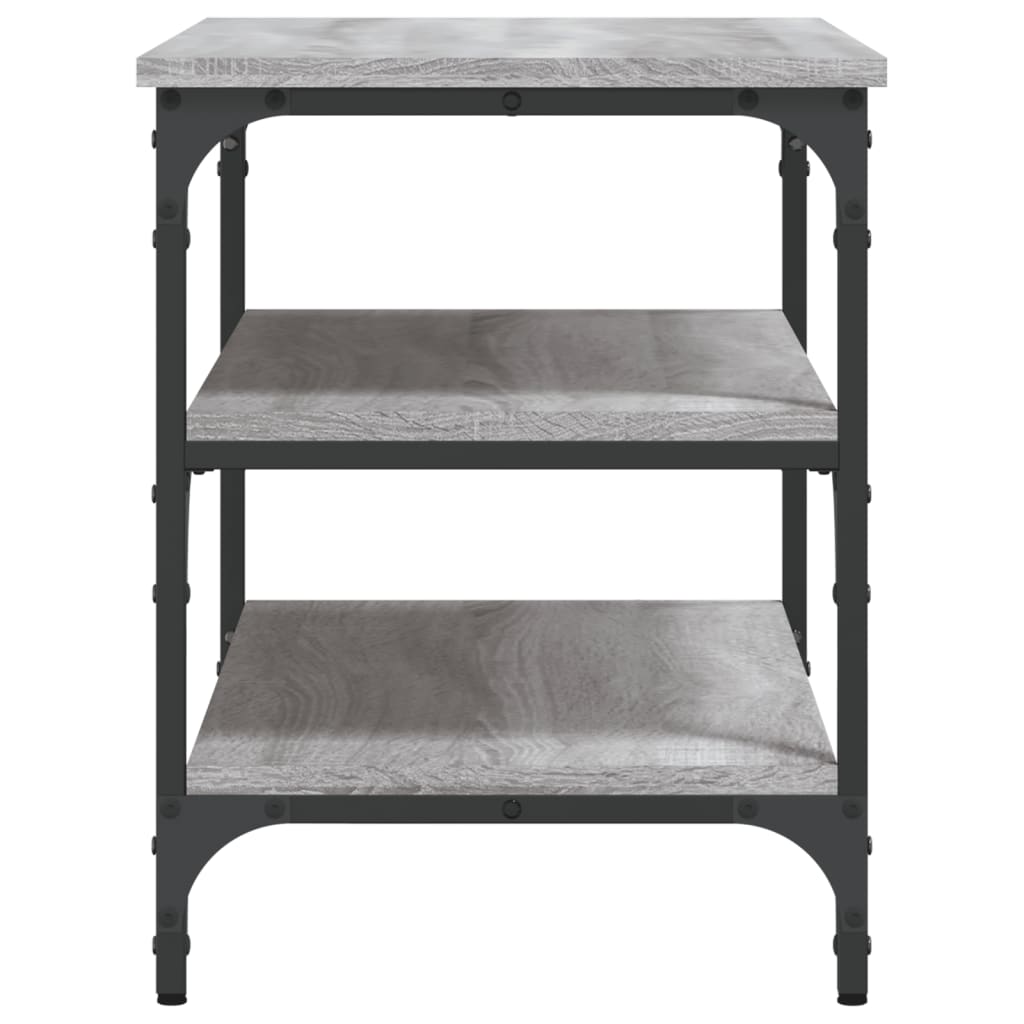 skobænk 70x38,5x49 cm konstrueret træ grå sonoma-eg