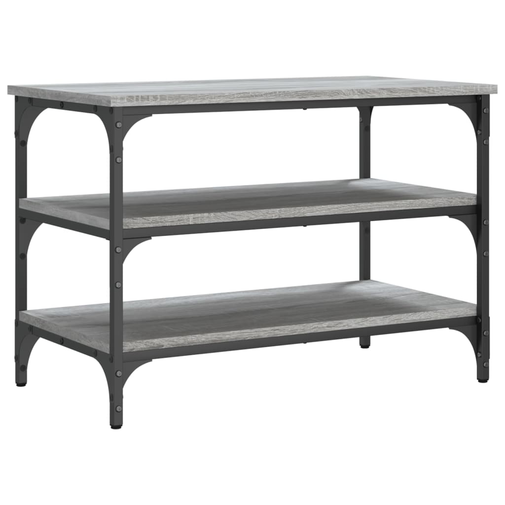 skobænk 70x38,5x49 cm konstrueret træ grå sonoma-eg