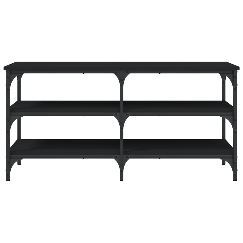 skobænk 100x38,5x49 cm konstrueret træ sort