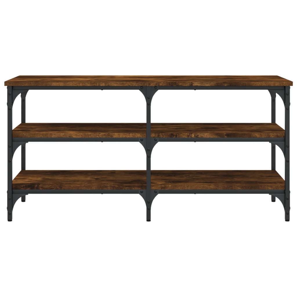 skobænk 100x38,5x49 cm konstrueret træ røget egetræsfarve