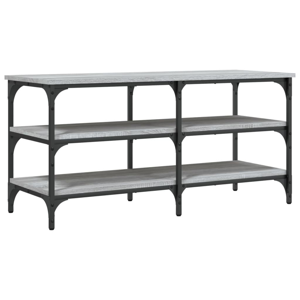 skobænk 100x38,5x49 cm konstrueret træ grå sonoma-eg