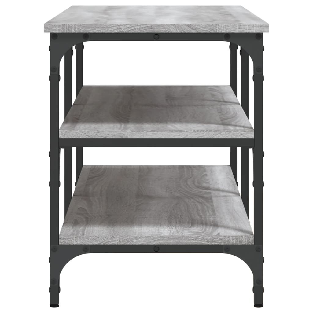 skobænk 100x38,5x49 cm konstrueret træ grå sonoma-eg