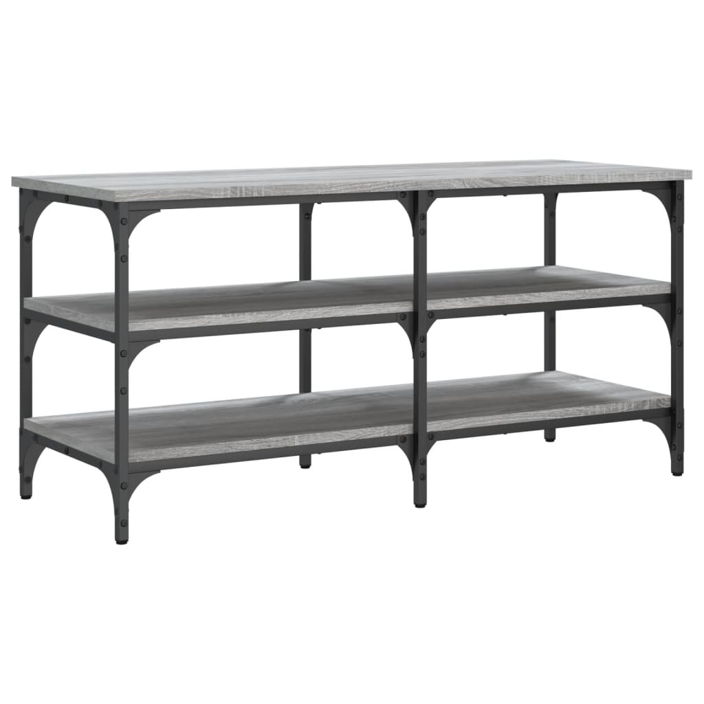 skobænk 100x38,5x49 cm konstrueret træ grå sonoma-eg
