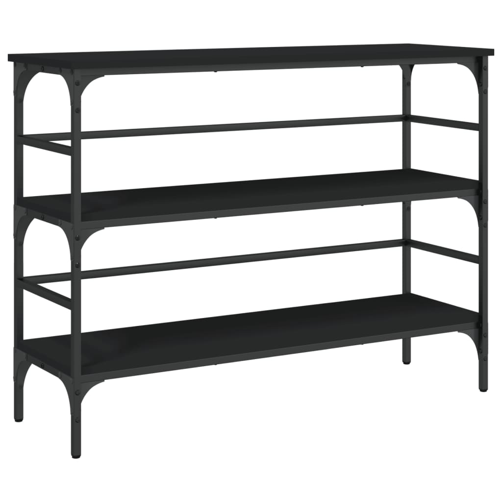 konsolbord 100x32x75 cm konstrueret træ sort