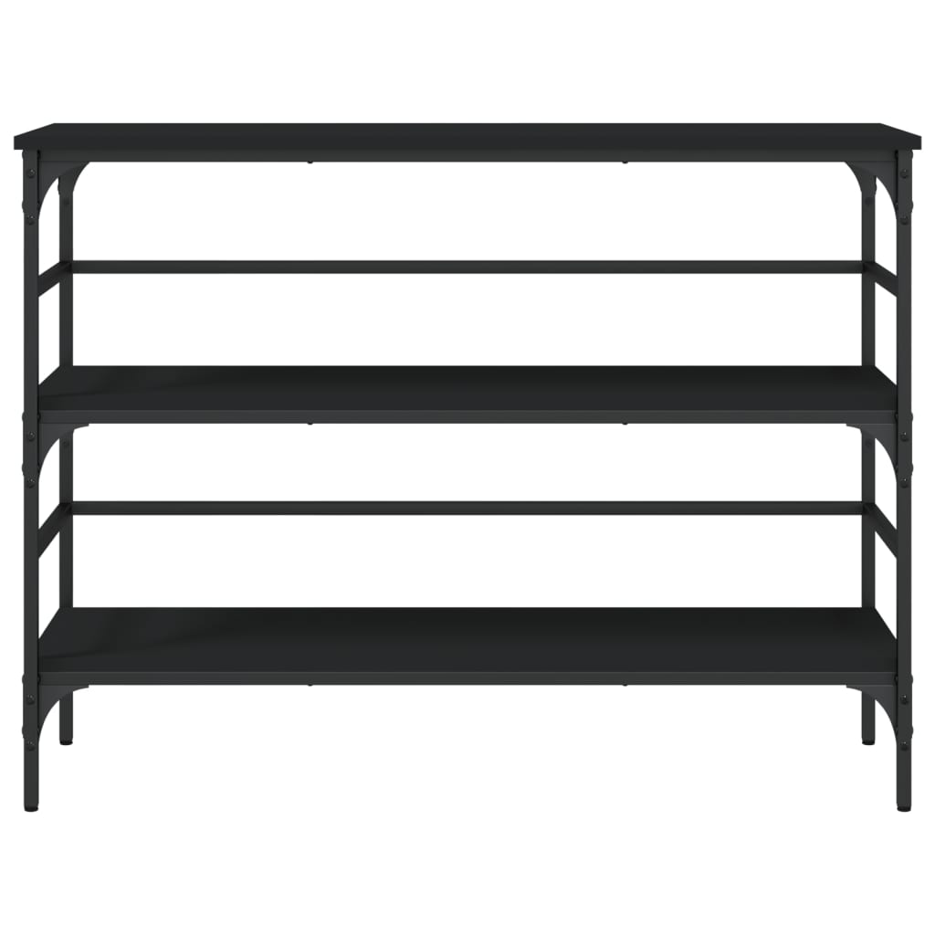 konsolbord 100x32x75 cm konstrueret træ sort