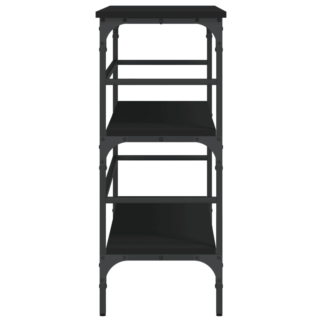konsolbord 100x32x75 cm konstrueret træ sort