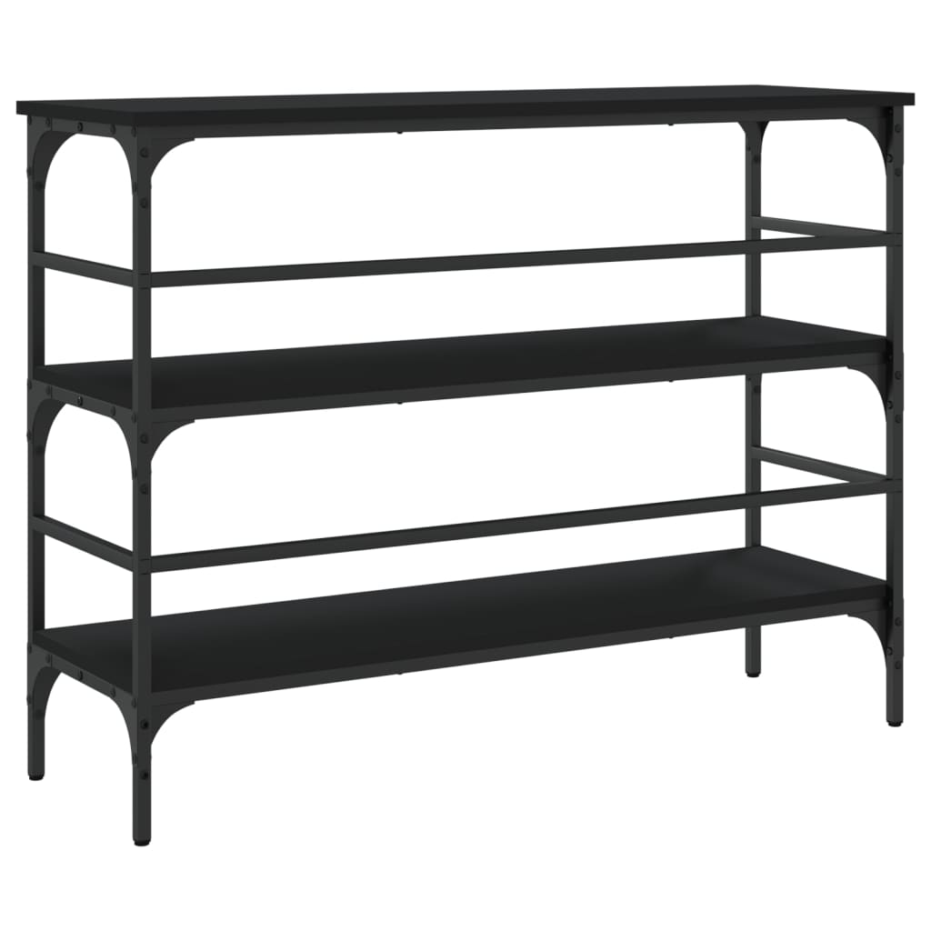 konsolbord 100x32x75 cm konstrueret træ sort