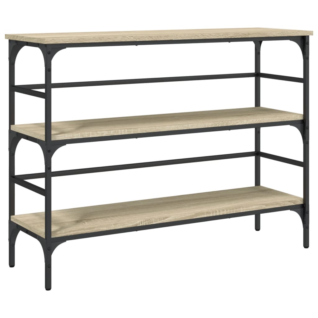 konsolbord 100x32x75 cm konstrueret træ sonoma-eg