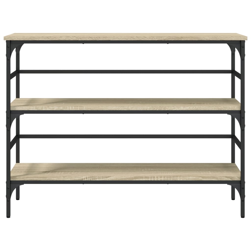 konsolbord 100x32x75 cm konstrueret træ sonoma-eg