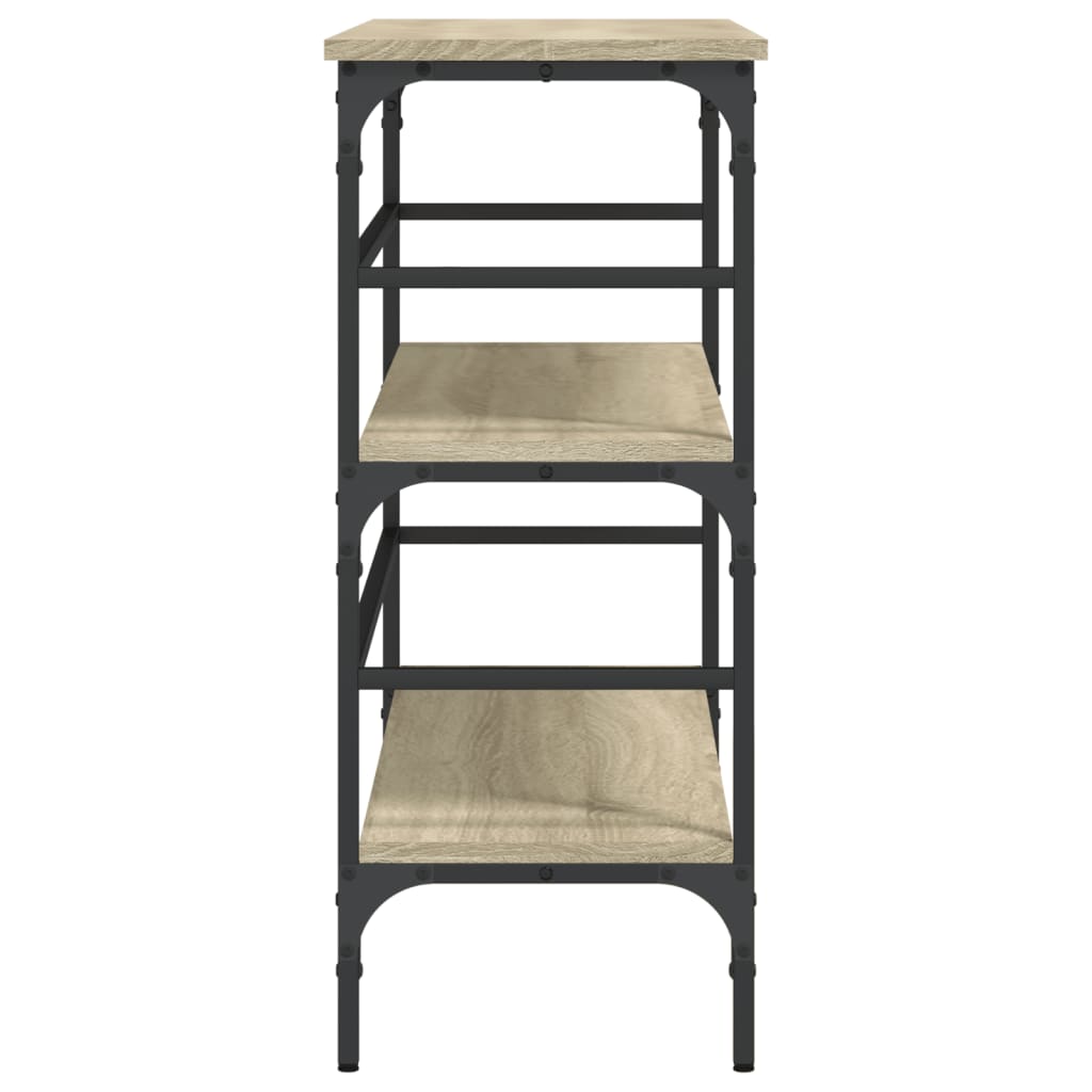 konsolbord 100x32x75 cm konstrueret træ sonoma-eg