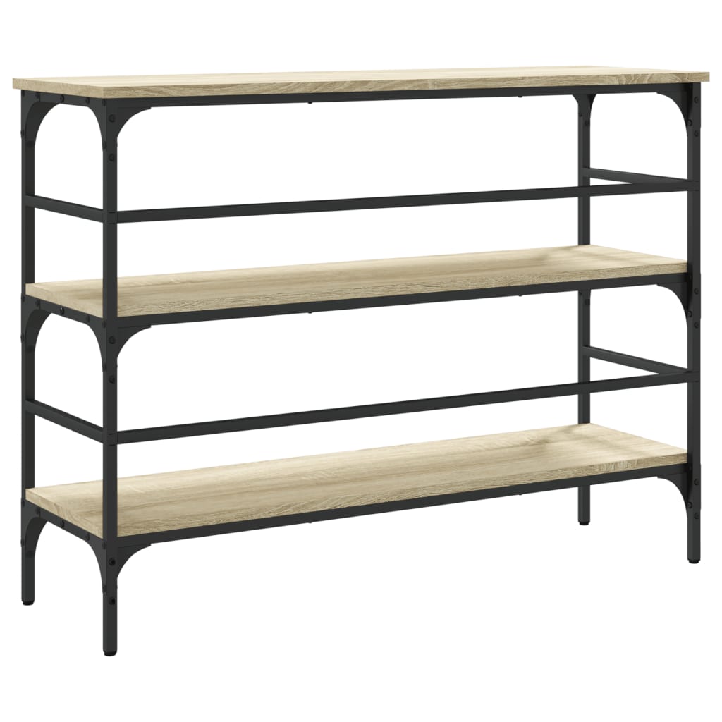 konsolbord 100x32x75 cm konstrueret træ sonoma-eg