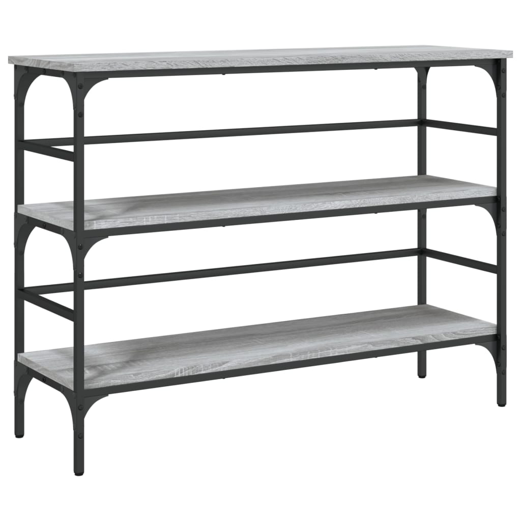 konsolbord 100x32x75 cm konstrueret træ grå sonoma-eg