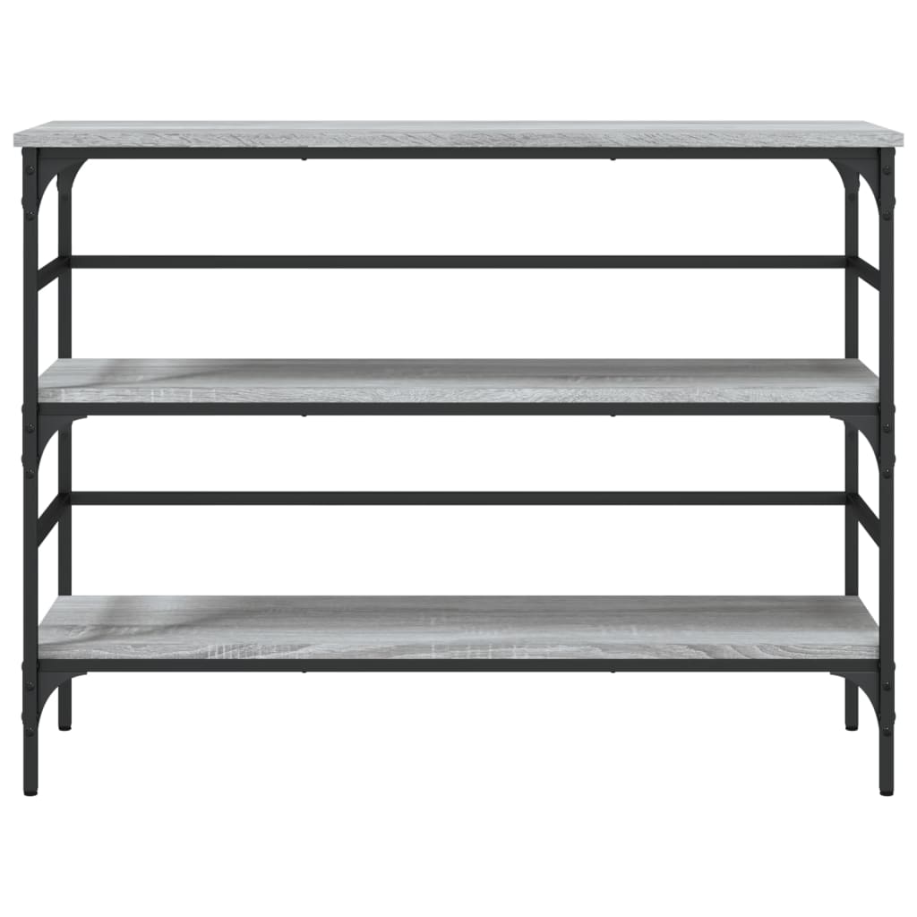 konsolbord 100x32x75 cm konstrueret træ grå sonoma-eg