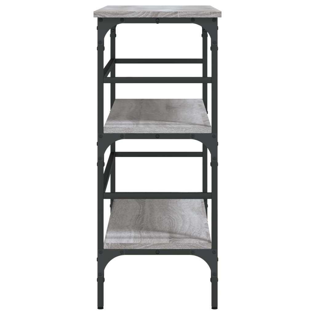 konsolbord 100x32x75 cm konstrueret træ grå sonoma-eg