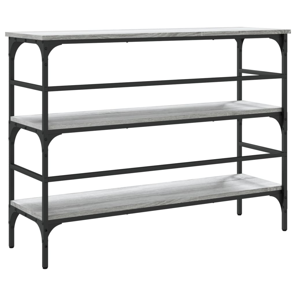 konsolbord 100x32x75 cm konstrueret træ grå sonoma-eg