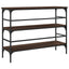 konsolbord 100x32x75 cm konstrueret træ brun egetræsfarve