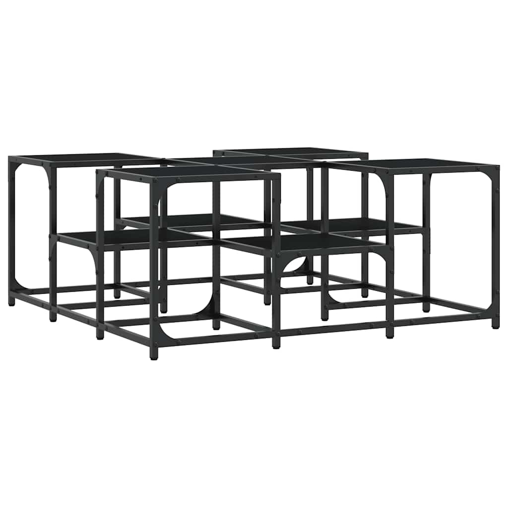 sofabord 91x91x40 cm konstrueret træ sort