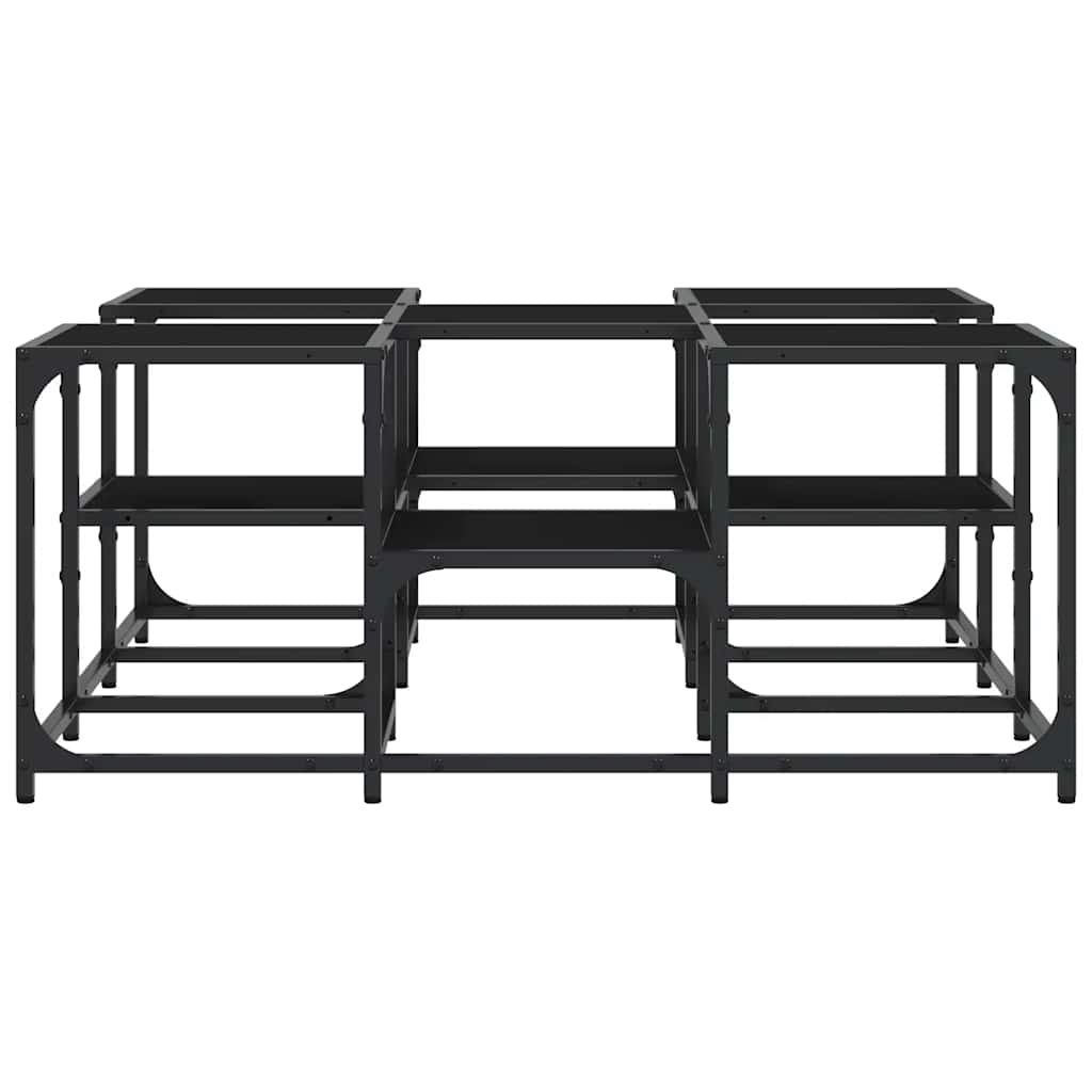 sofabord 91x91x40 cm konstrueret træ sort