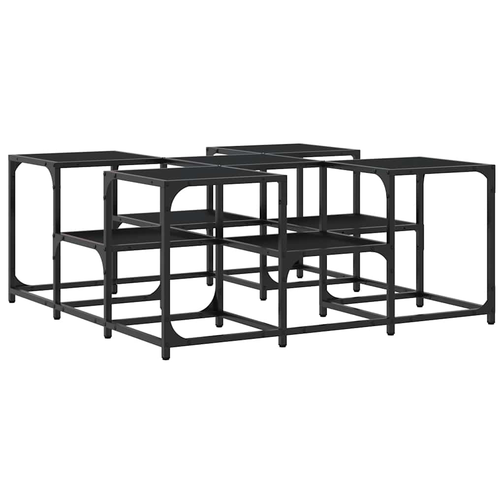 sofabord 91x91x40 cm konstrueret træ sort
