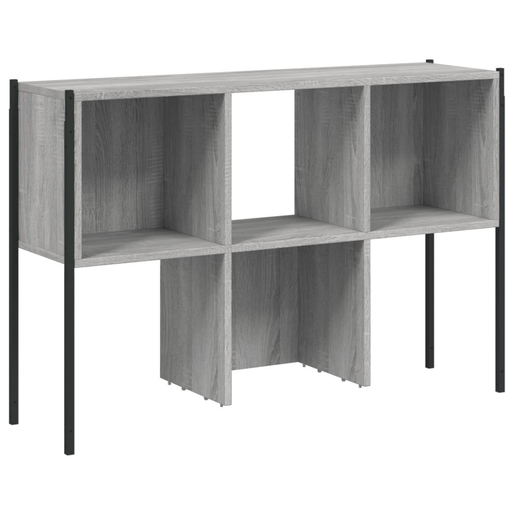 bogreol 102x28x172 cm konstrueret træ grå sonoma-eg